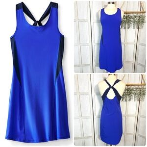 LL BEAN Cover Up Tunic Swimsuit Dress Stretch Sleeveless Women’s XS Regular Blue